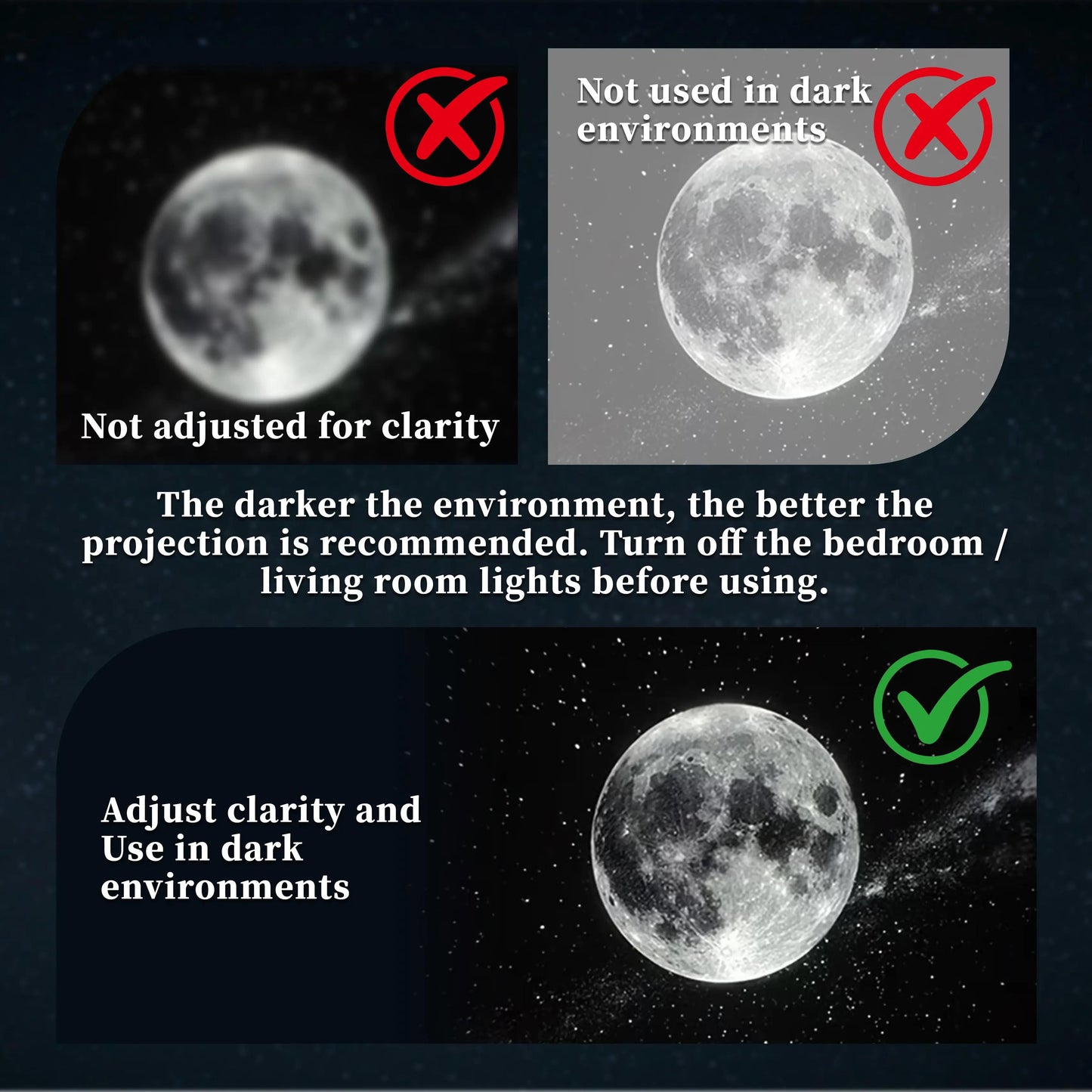 đNectaviraÂź NEXT-GEN SMART PROJECTION HD Smart Dynamic 5D Holographic Night Light Projector