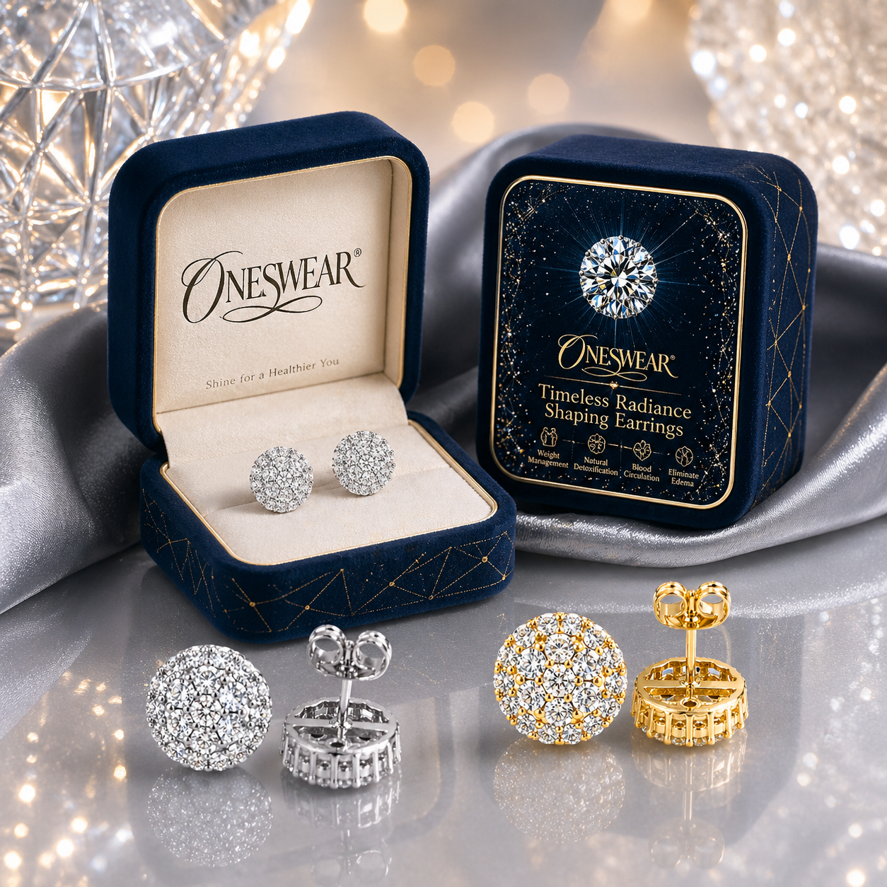 🔥 90% OFF TODAY: Oneswear® Timeless Radiance Shaping Earrings-✨Helps support weight management, reduce water retention, and promote healthy circulation