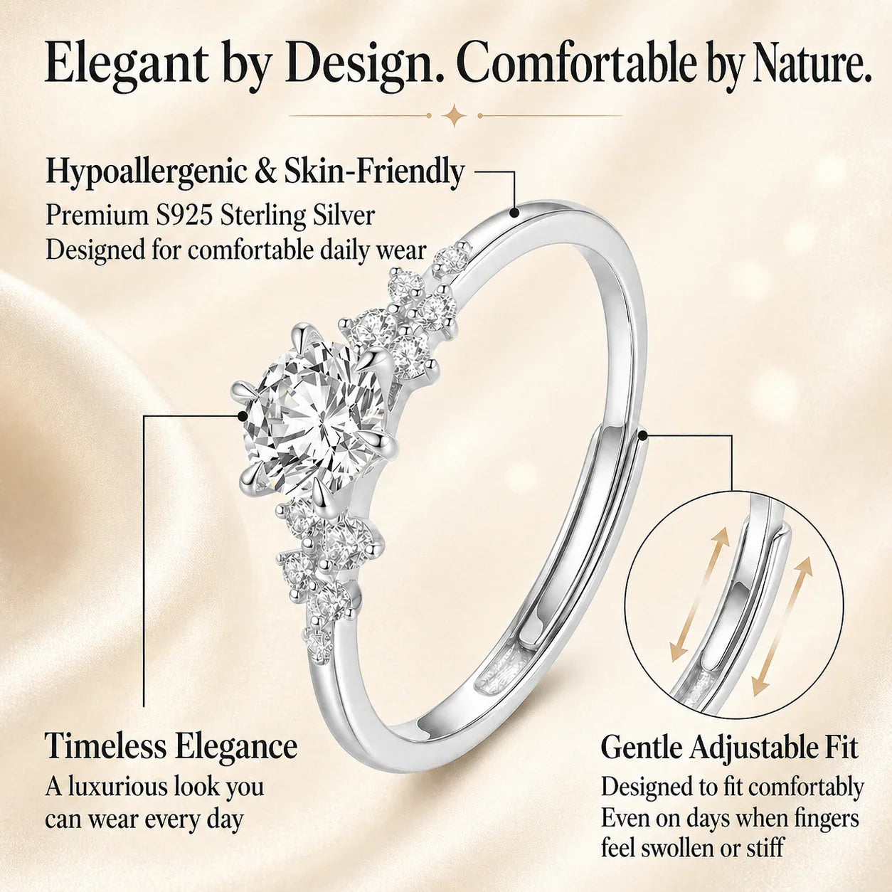 🔥Today Only: 90% OFF-Constellation 1ct Moissanite Ring – Everyday Diamond-Like Brilliance