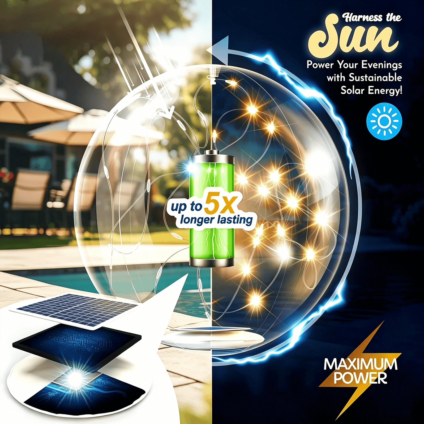 ✨ Floating Outdoor Solar Light🏡Elegant Ambient Lighting for Outdoors 🌙